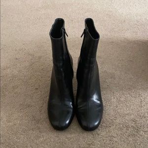 Black Leather ankle boots